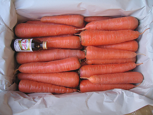 発送した１０kgの人参です。