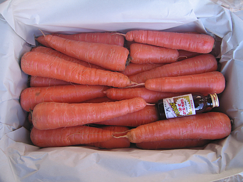 発送した１０kgの人参です。