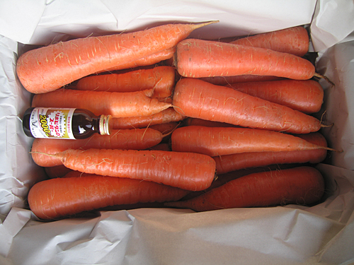 発送した１０kgの人参です。